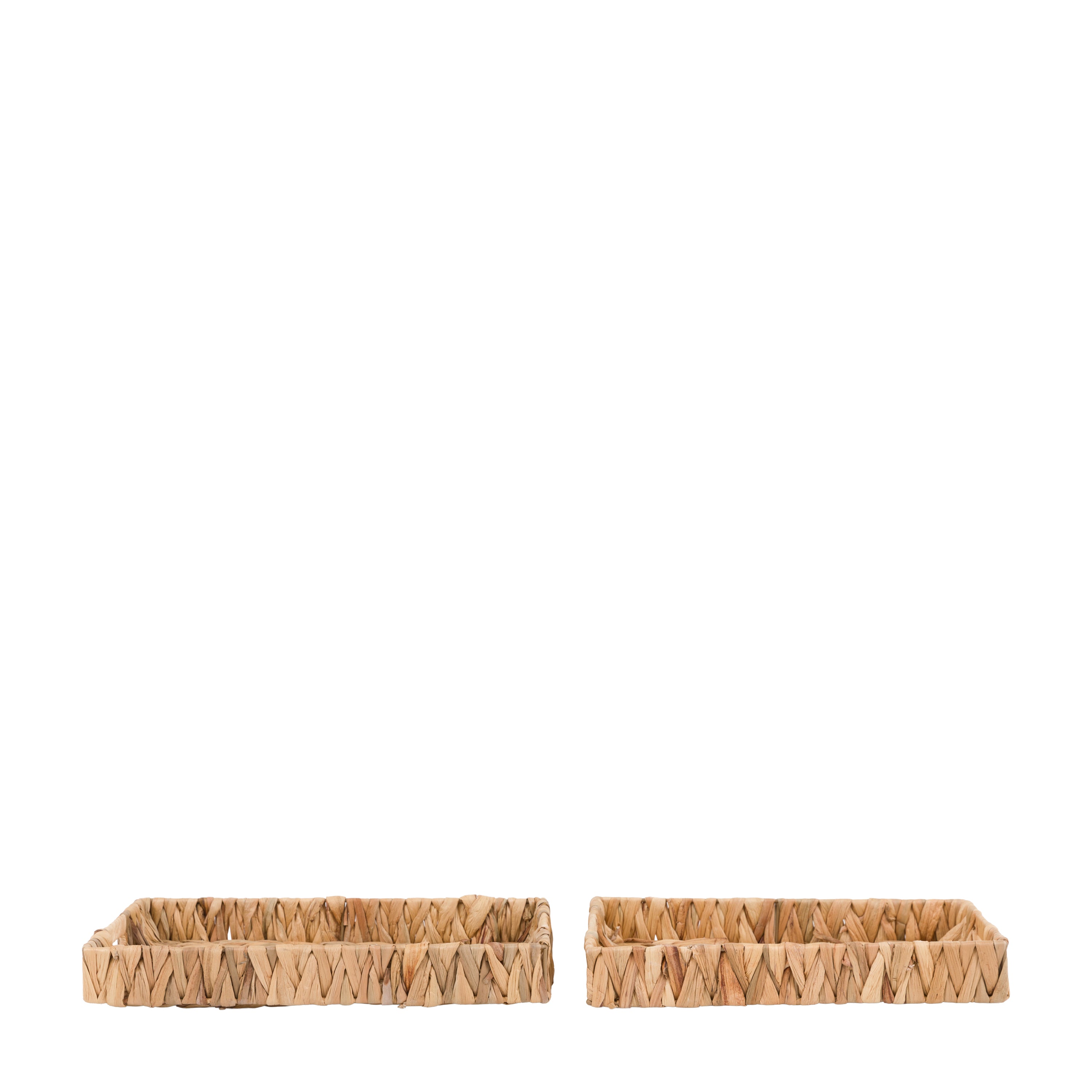 Alma Woven Rect Trays Natural S/2