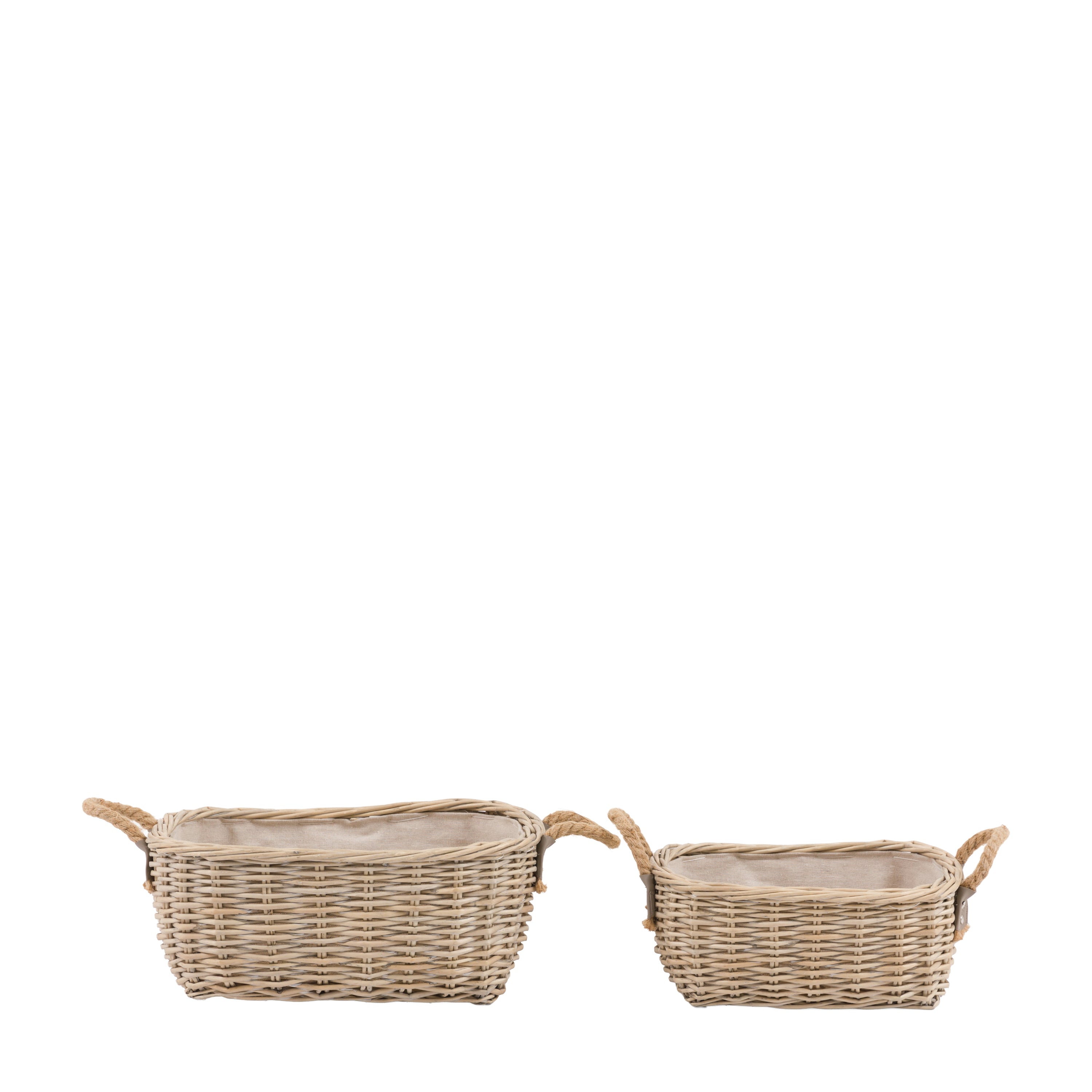 Eden Oval Basket Handle Natural S/2