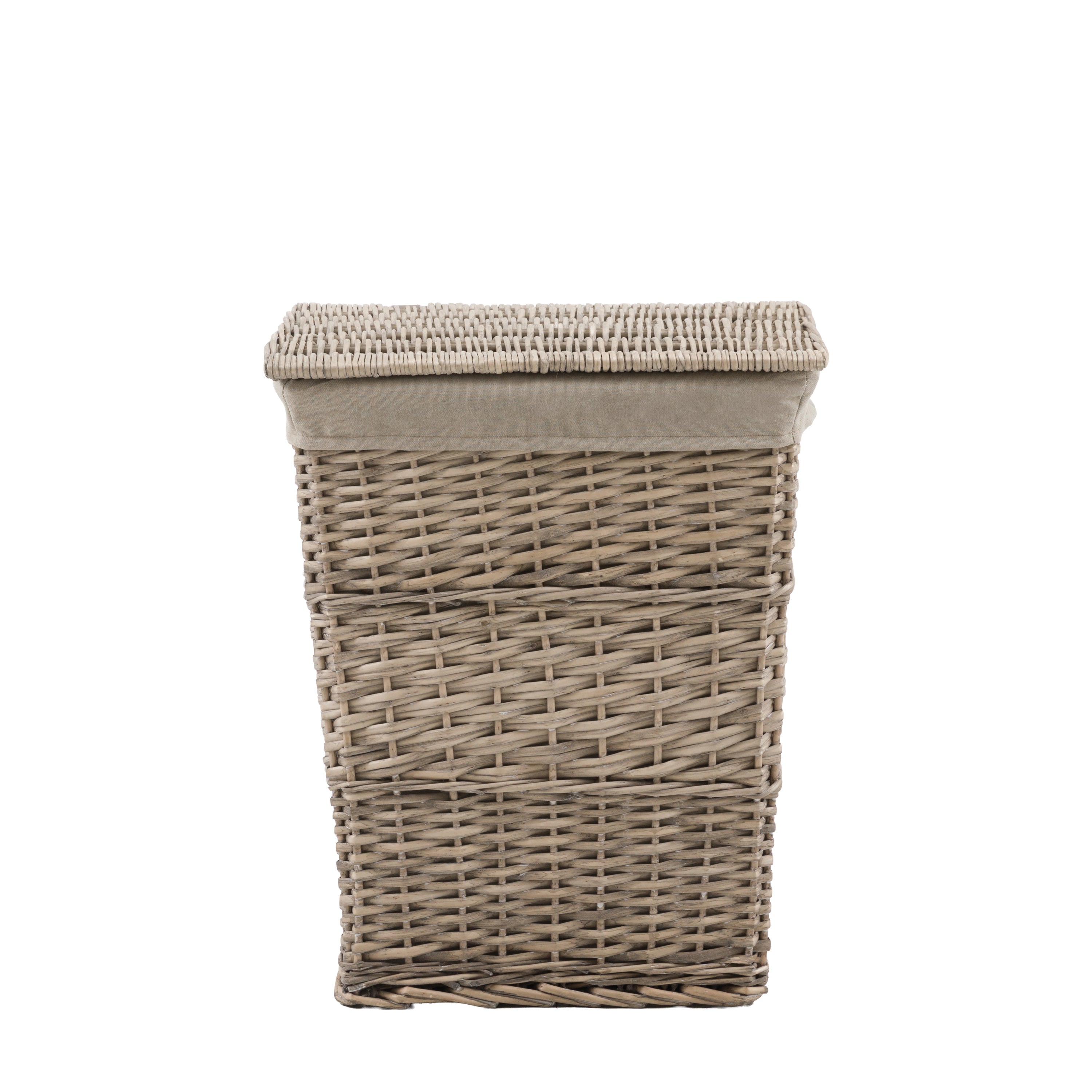 Lina Lined Laundry Basket Grey