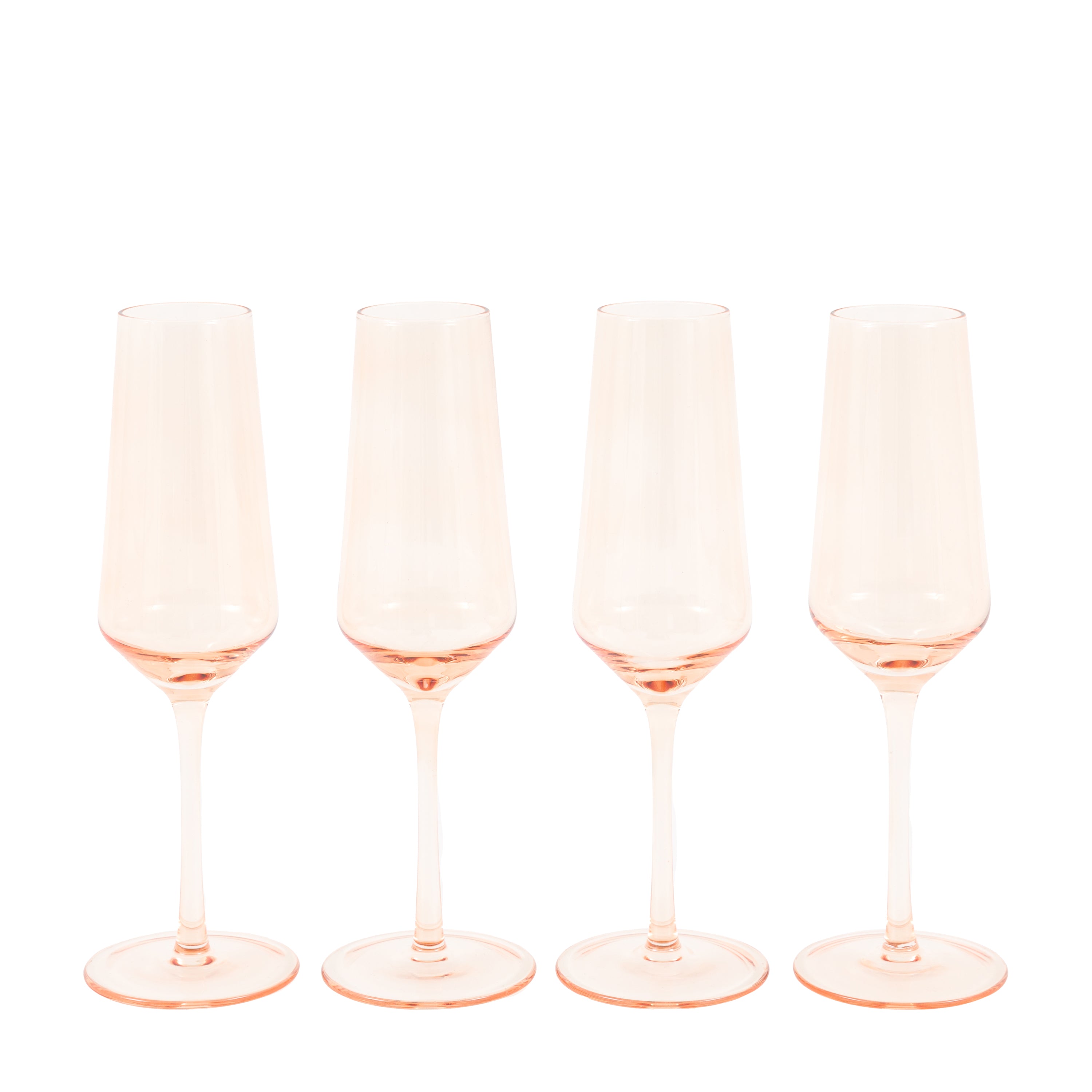 Flute Glass Amber (4pk)