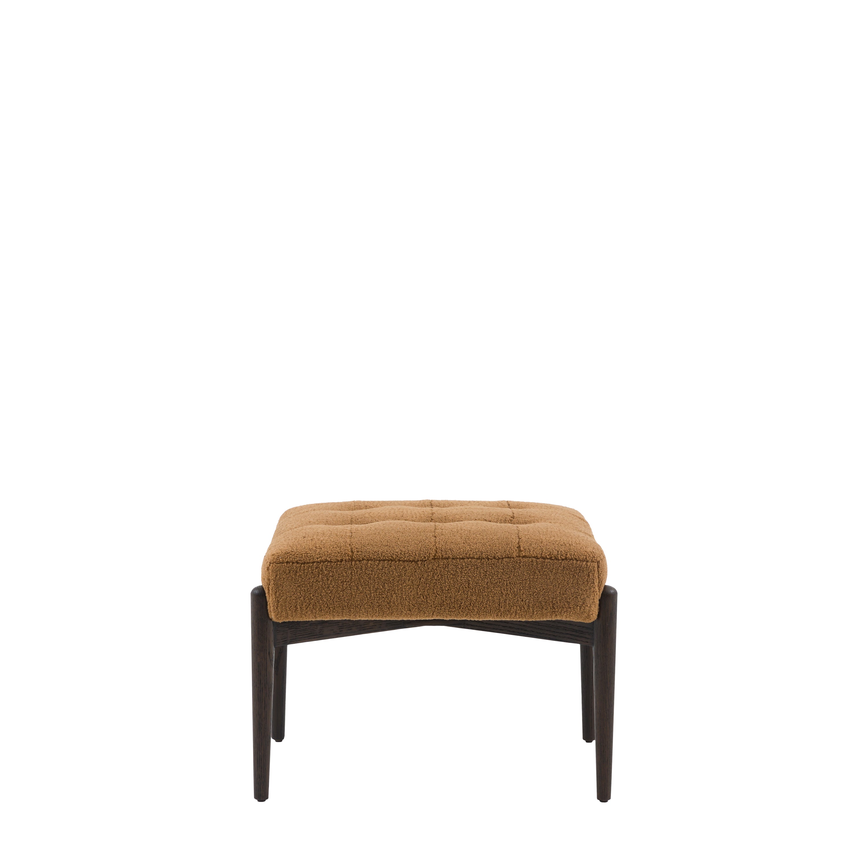 Humber Footstool Ochre Faux Sheepskin