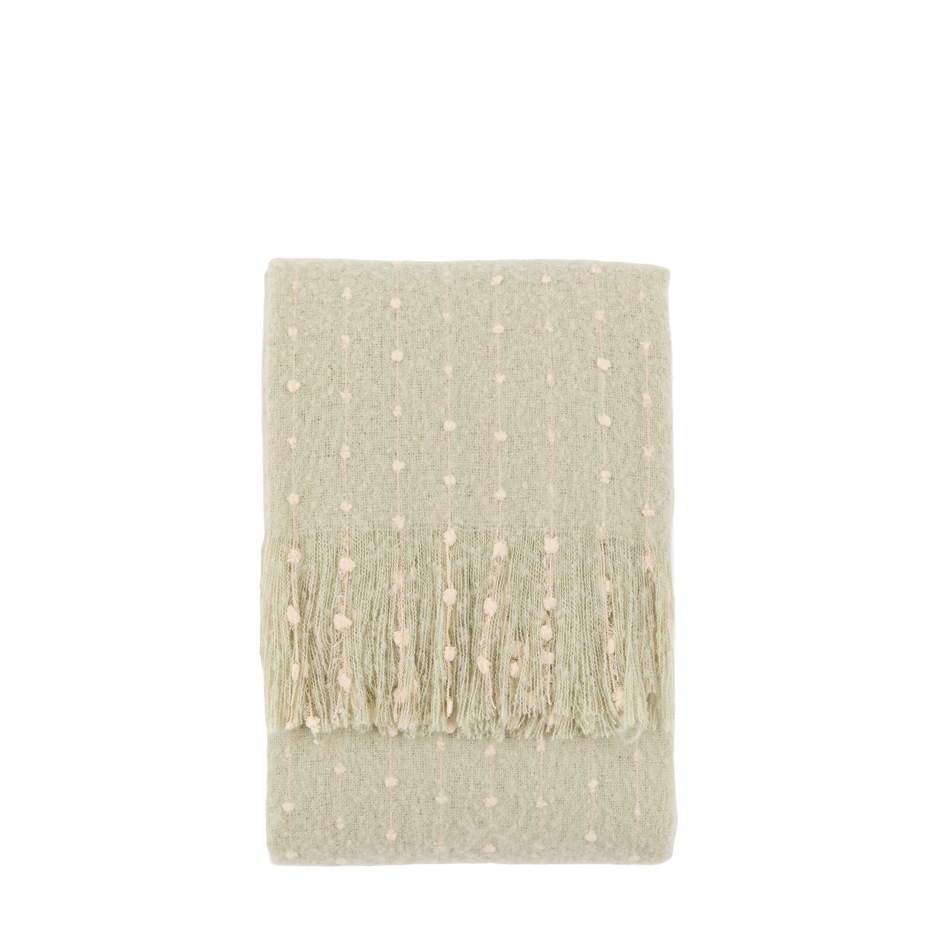 Dottie Faux Mohair Throw Sage Green