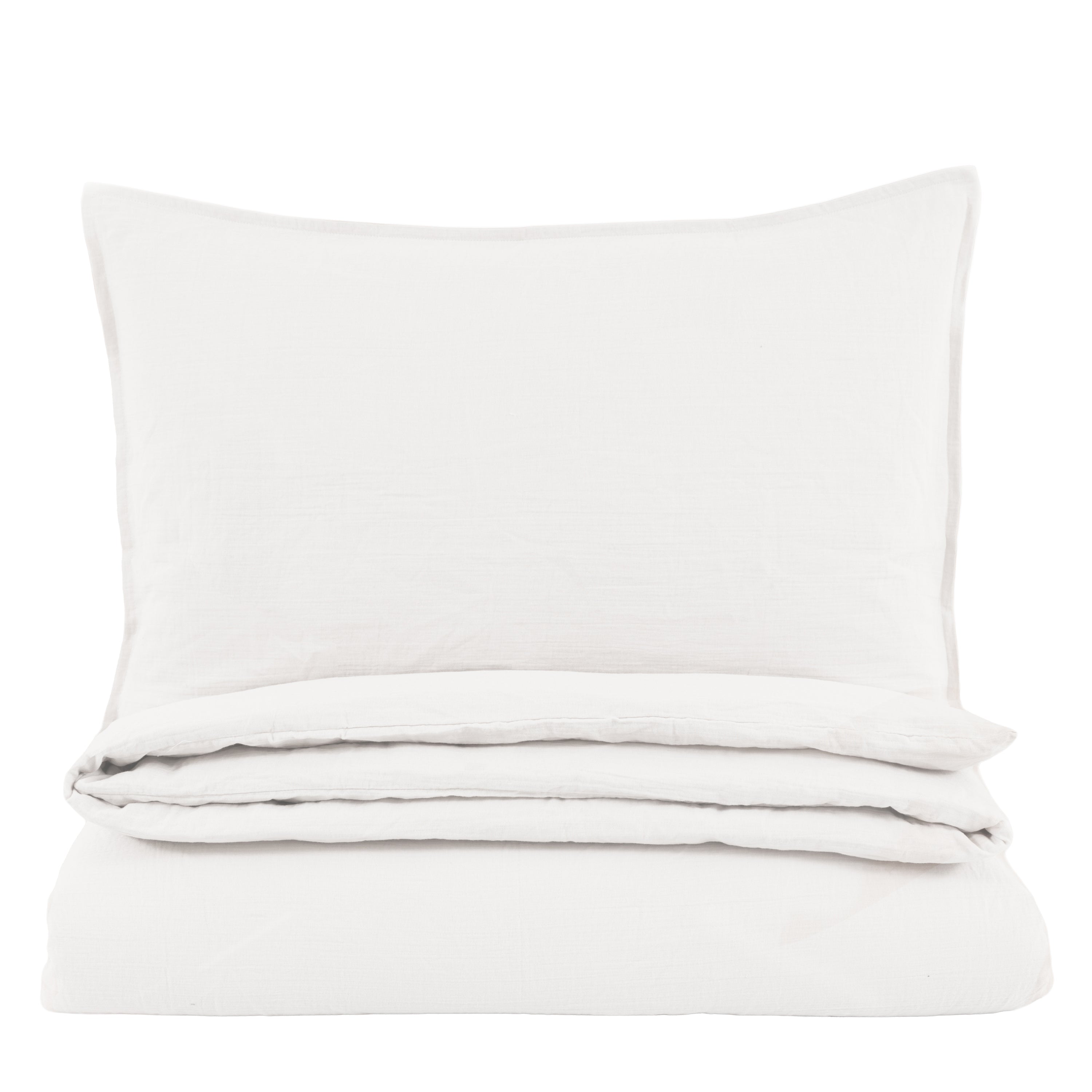 Alba Washed Cotton Quilt Cover Set White King