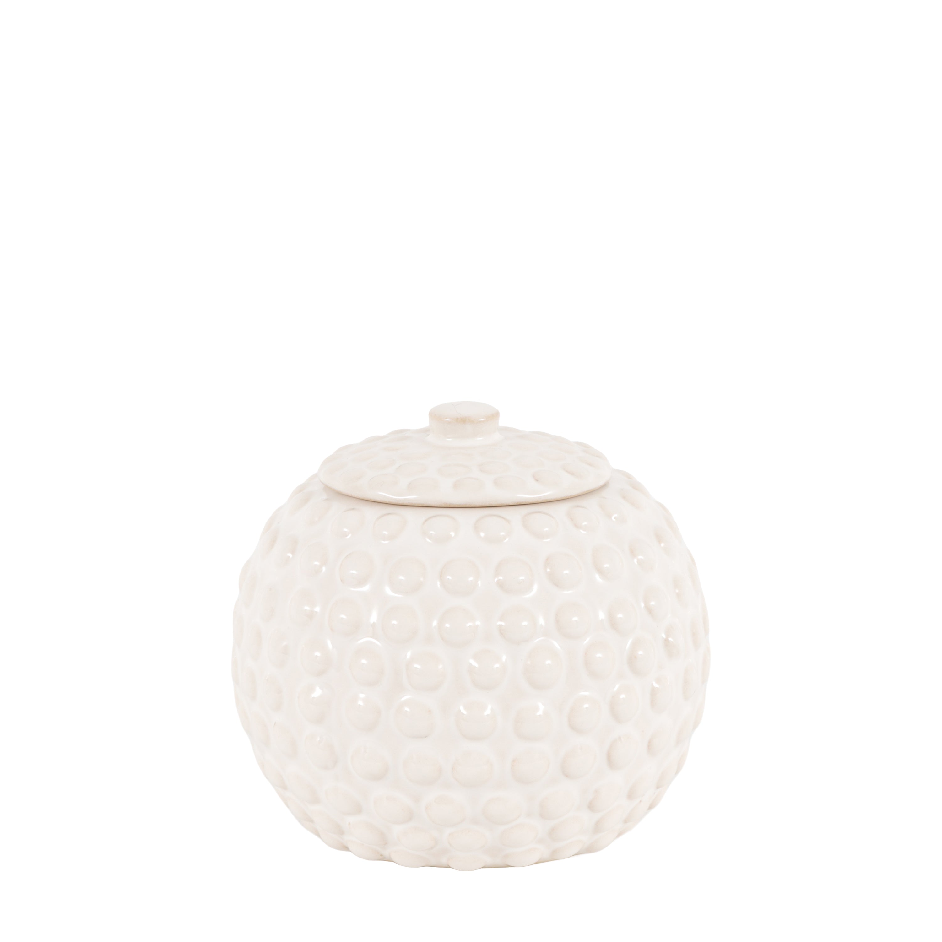 Alba Beaded Trinket Jar White