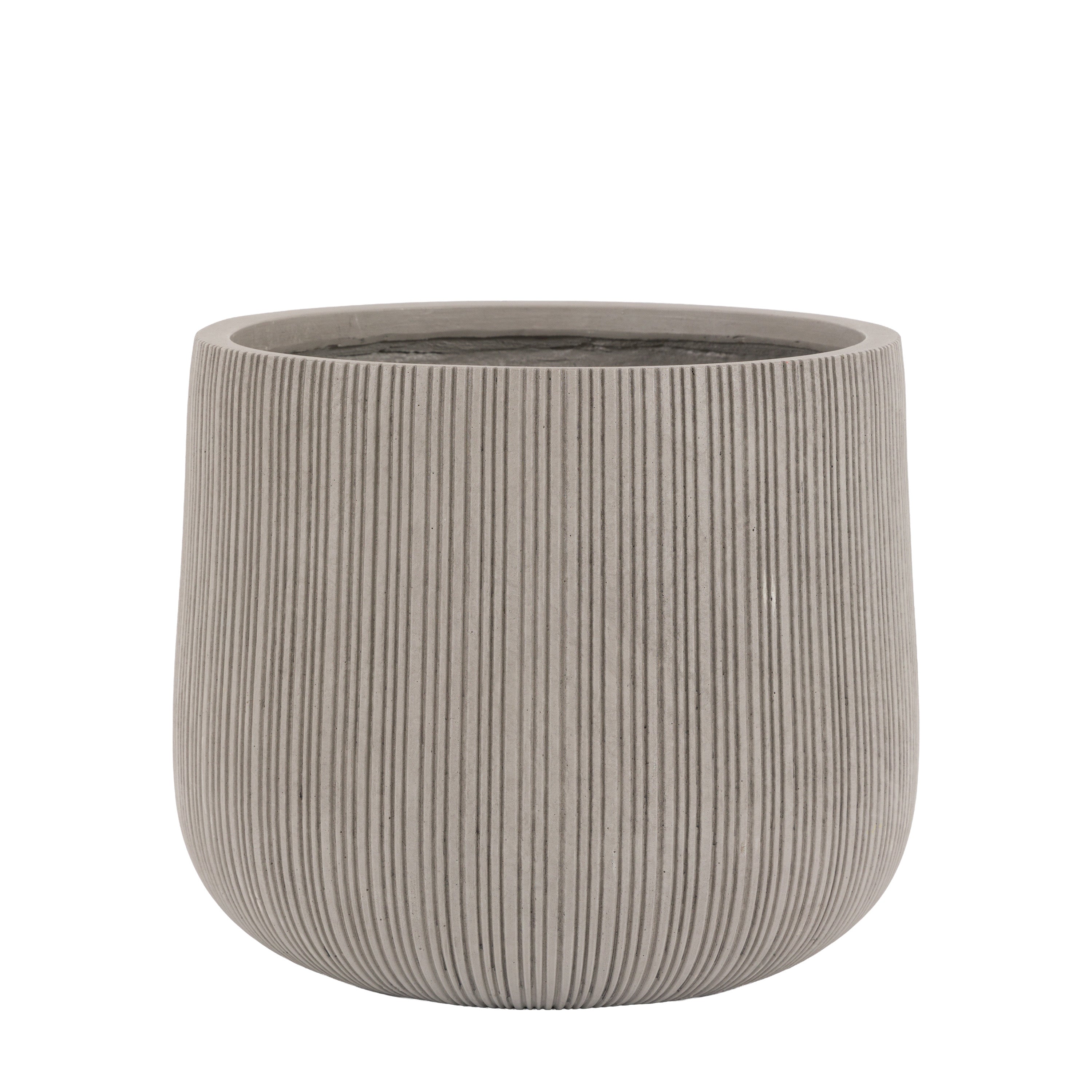 Denia Ribbed Outdoor Planter Grey