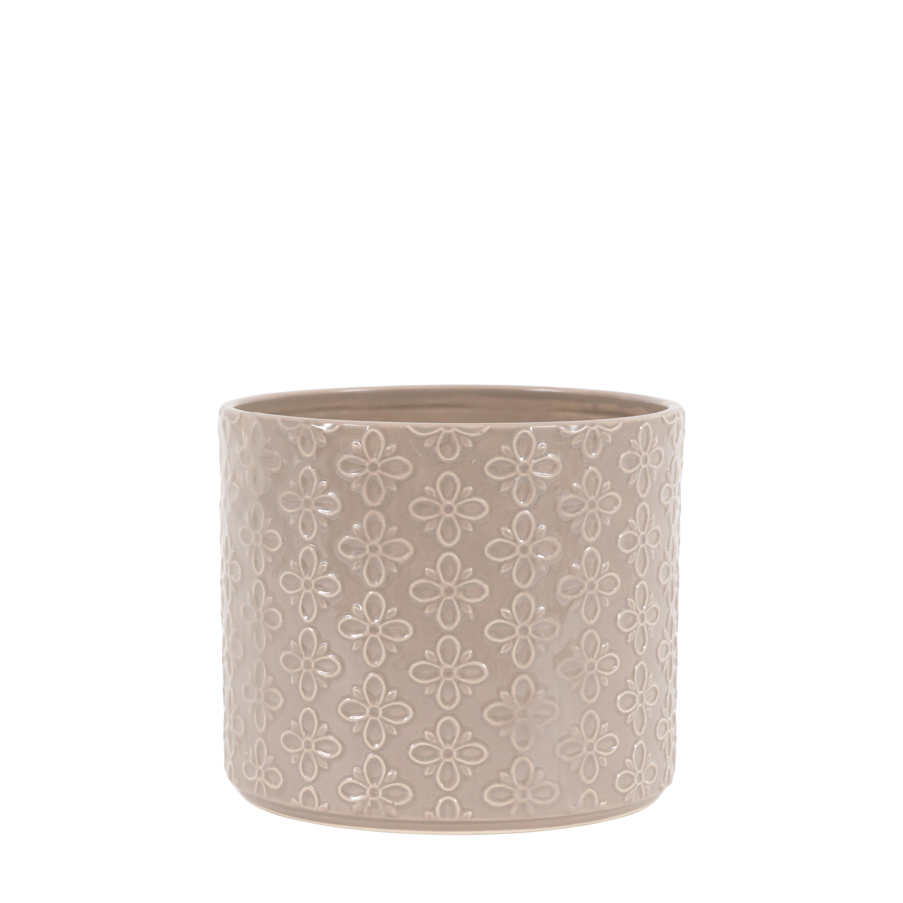 Selva Embossed Planter Grey
