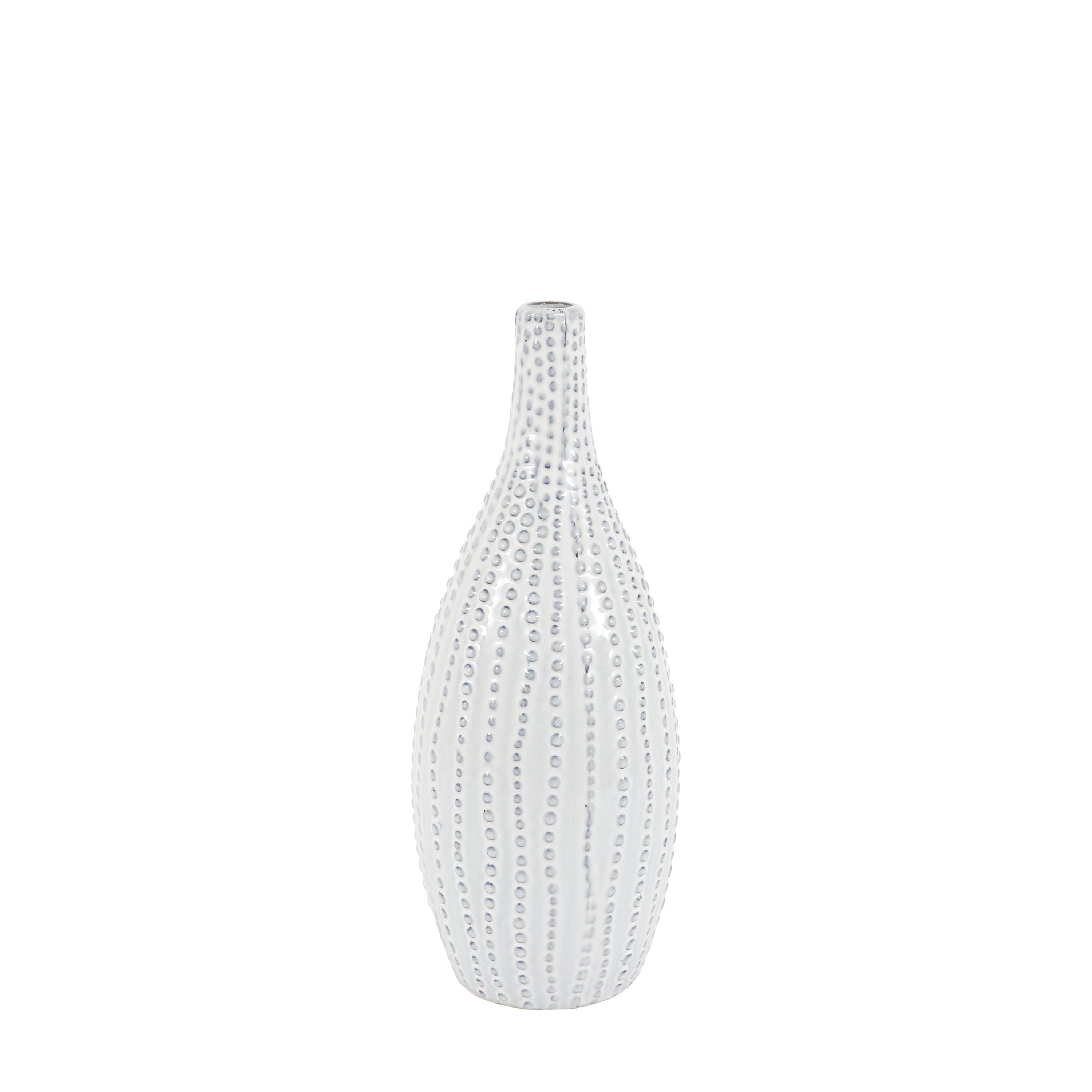 Lucia Beaded Vase White