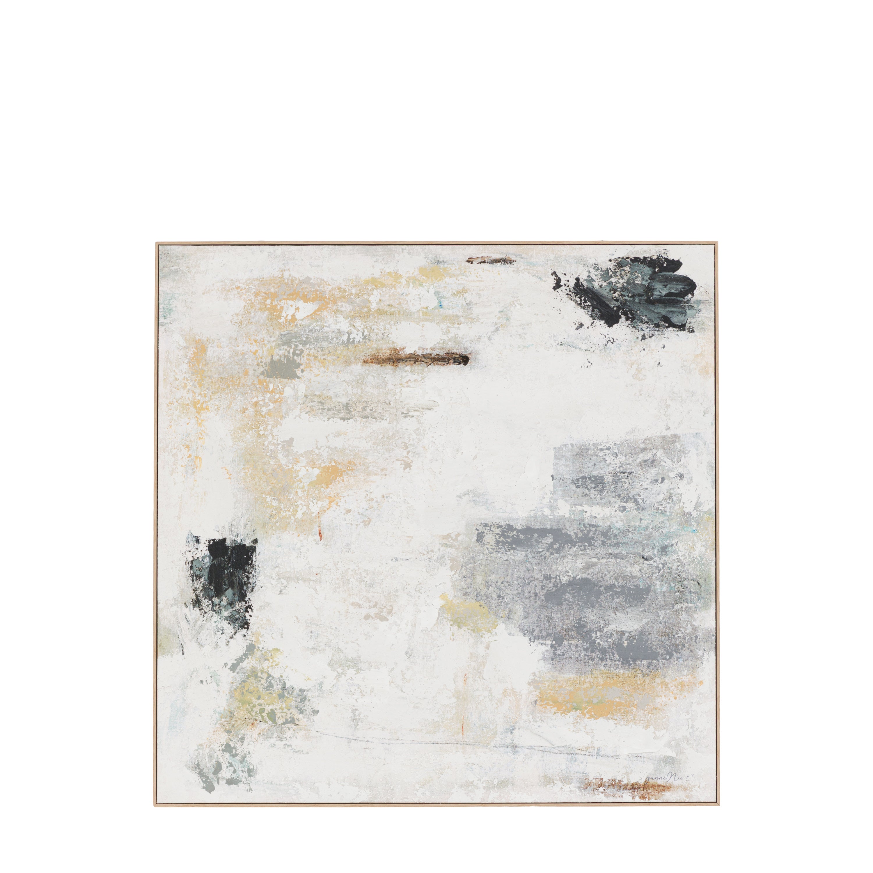 White Noise Framed Canvas