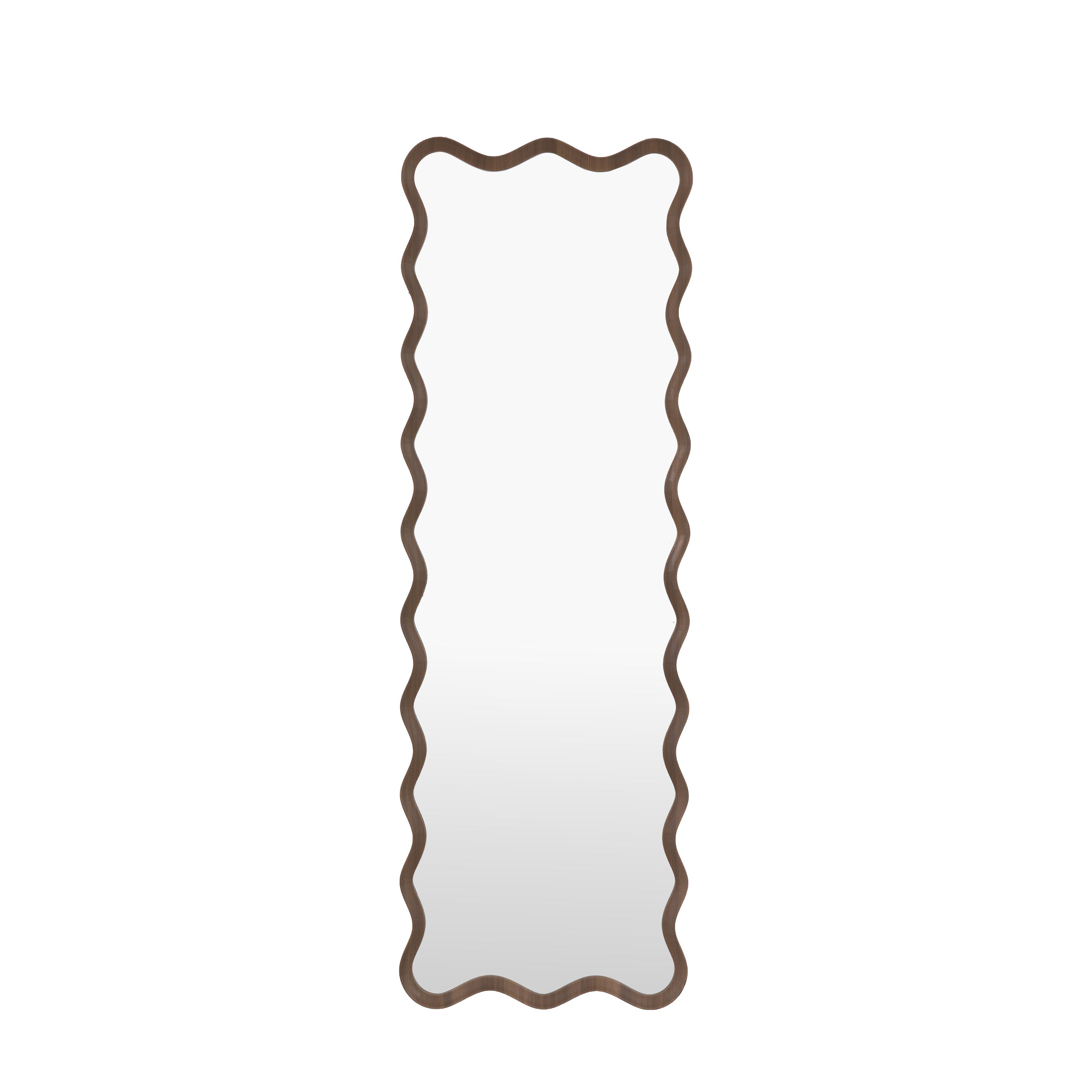 Wiggle Leaner Mirror Walnut